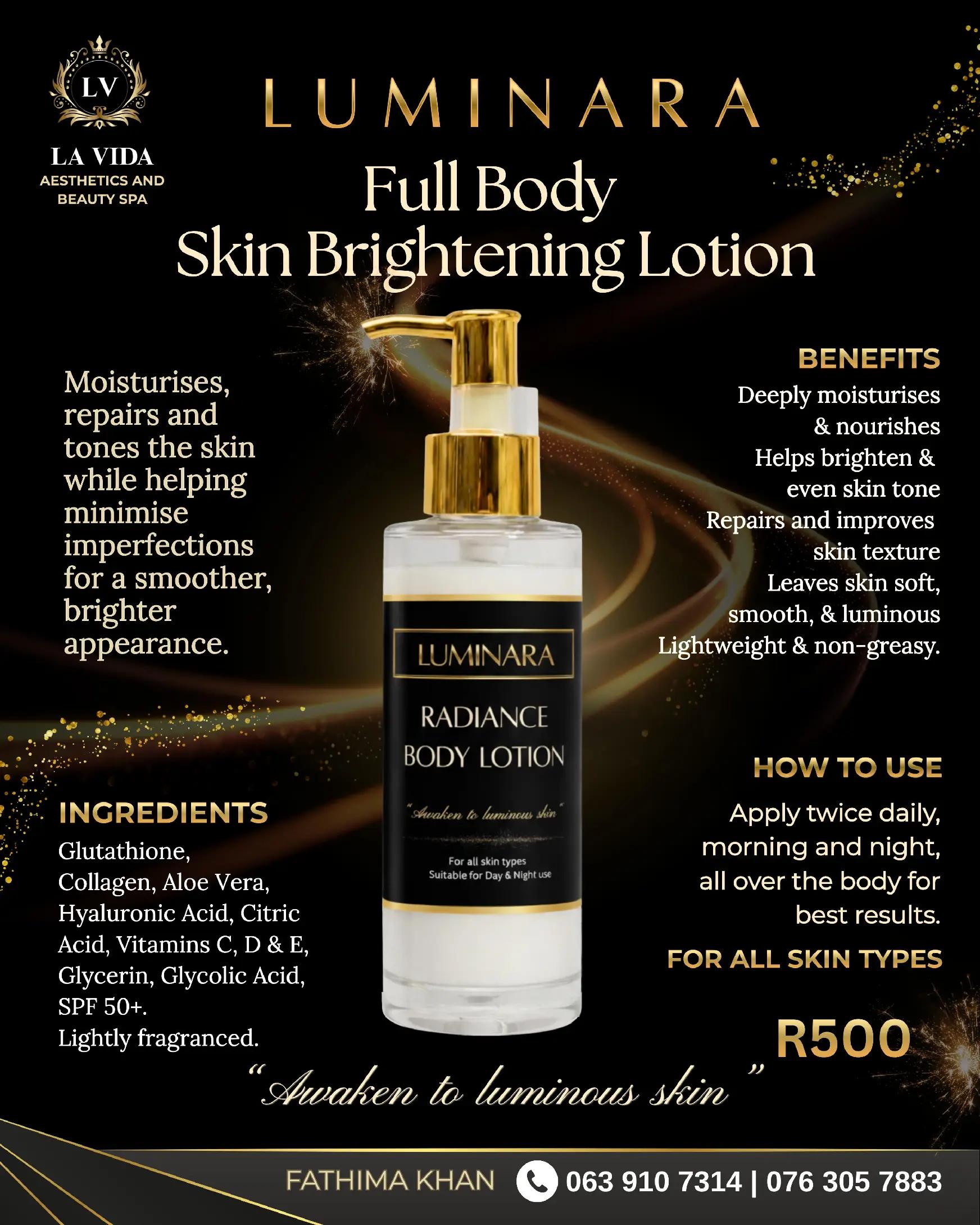 Radiance Body Lotion — Luminara by La Vida