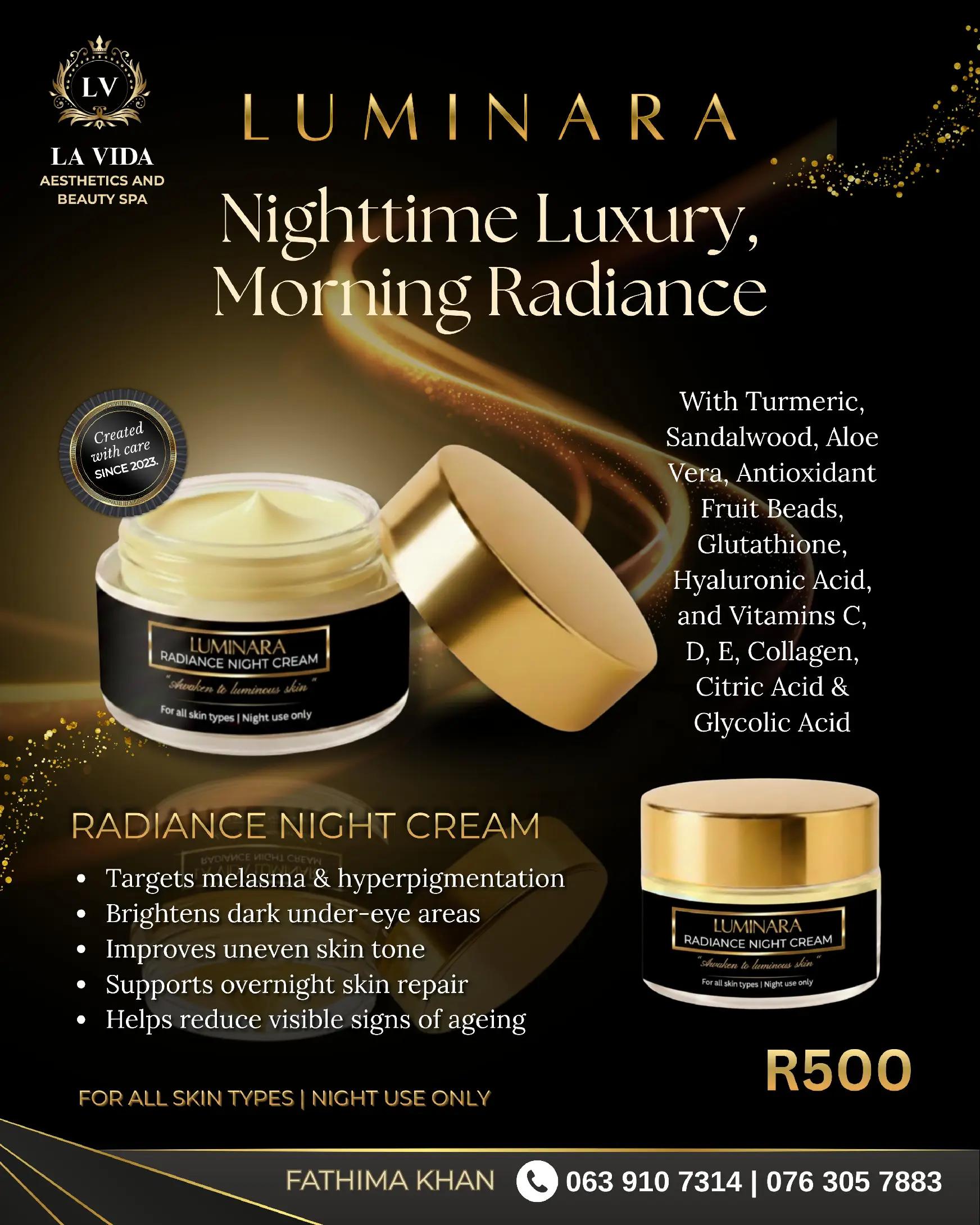 Radiance Night Cream — Luminara by La Vida